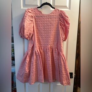English Factory Puff Sleeve Mini Dress
